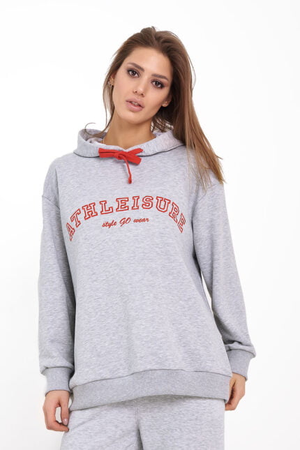 Худи женский с вышивкой  Athleisure