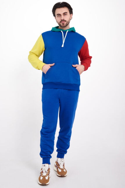 Костюм мужской с худи и брюками на манжете