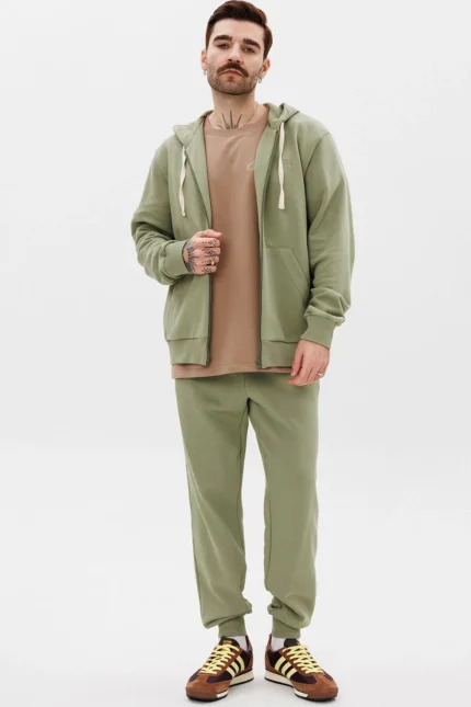 Костюм с джоггерами и худи на застежке-молнии